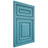 Shiloh Cabinetry Flush Inset Portland Alder Plain Cut Aqua Door