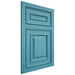 Shiloh Cabinetry Flush Inset Portland Alder Plain Cut Aqua Door