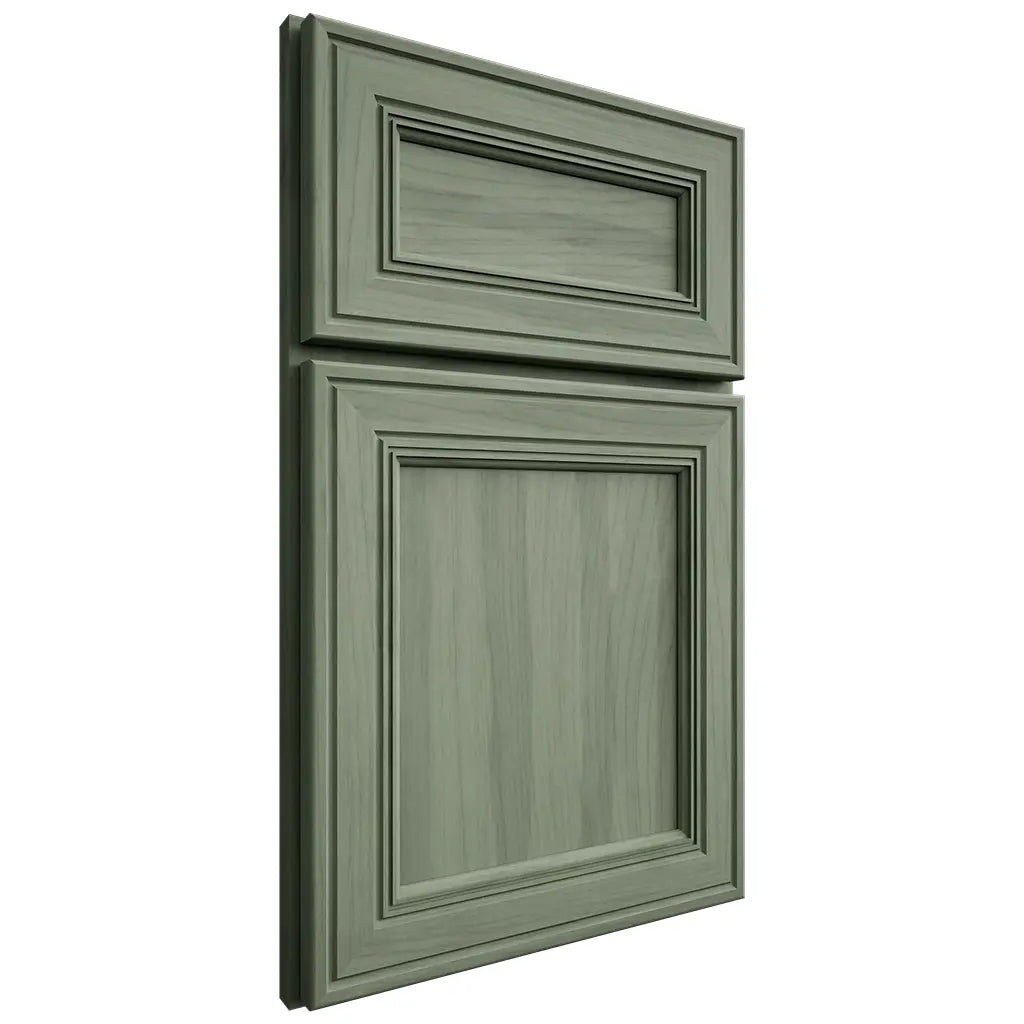 Shiloh Cabinetry Flush Inset Portland Hickory Plain Cut Moss Door
