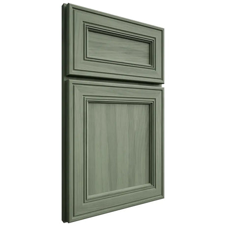 Shiloh Cabinetry Flush Inset Portland Hickory Plain Cut Moss Door