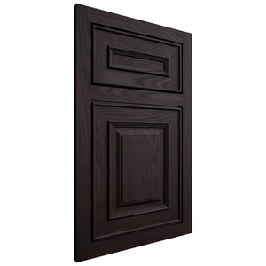 Shiloh Cabinetry Flush Inset Portland Red Oak Plain Cut Espresso Door