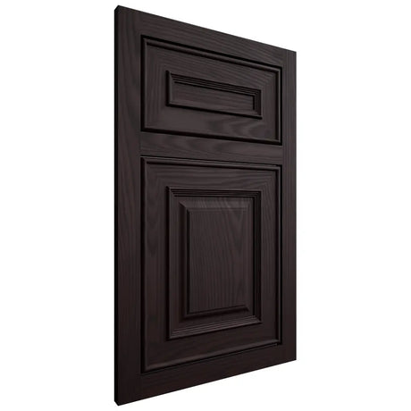 Shiloh Cabinetry Flush Inset Portland Red Oak Plain Cut Espresso Door