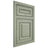 Shiloh Cabinetry Flush Inset Portland Red Oak Plain Cut Moss Door