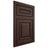 Shiloh Cabinetry Flush Inset Portland Walnut Plain Cut Bison Door