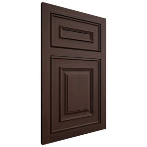 Shiloh Cabinetry Flush Inset Portland Walnut Plain Cut Bison Door