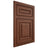Shiloh Cabinetry Flush Inset Portland Walnut Plain Cut Rye Door