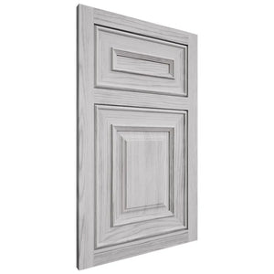 Shiloh Cabinetry Flush Inset Portland Walnut Plain Cut Stratus Door