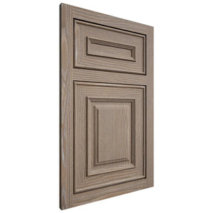 Shiloh Cabinetry Flush Inset Portland White Oak Plain Cut Almond Door