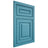 Shiloh Cabinetry Flush Inset Portland White Oak Plain Cut Aqua Door