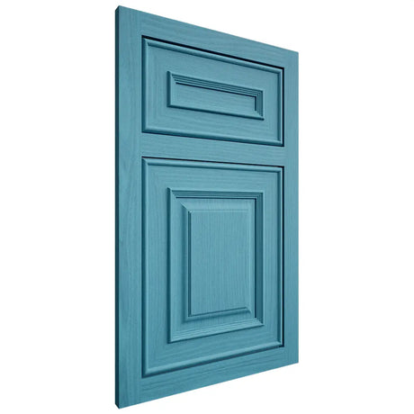 Shiloh Cabinetry Flush Inset Portland White Oak Plain Cut Aqua Door