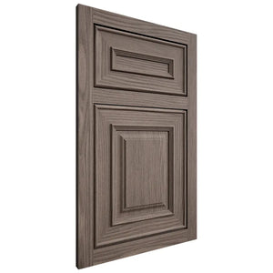 Shiloh Cabinetry Flush Inset Portland White Oak Plain Cut Clay Door
