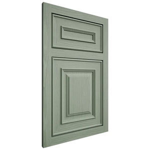 Shiloh Cabinetry Flush Inset Portland White Oak Plain Cut Moss Door