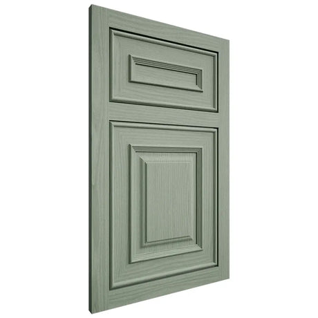 Shiloh Cabinetry Flush Inset Portland White Oak Plain Cut Moss Door