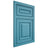 Shiloh Cabinetry Flush Inset Portland White Oak Rift Cut Aqua Door