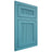 Shiloh Cabinetry Flush Inset Reeded Malibu Alder Plain Cut Aqua Door