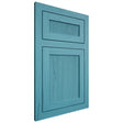 Shiloh Cabinetry Flush Inset Reeded Malibu Alder Plain Cut Aqua Door