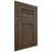 Shiloh Cabinetry Flush Inset Reeded Malibu Alder Plain Cut Caviar Door