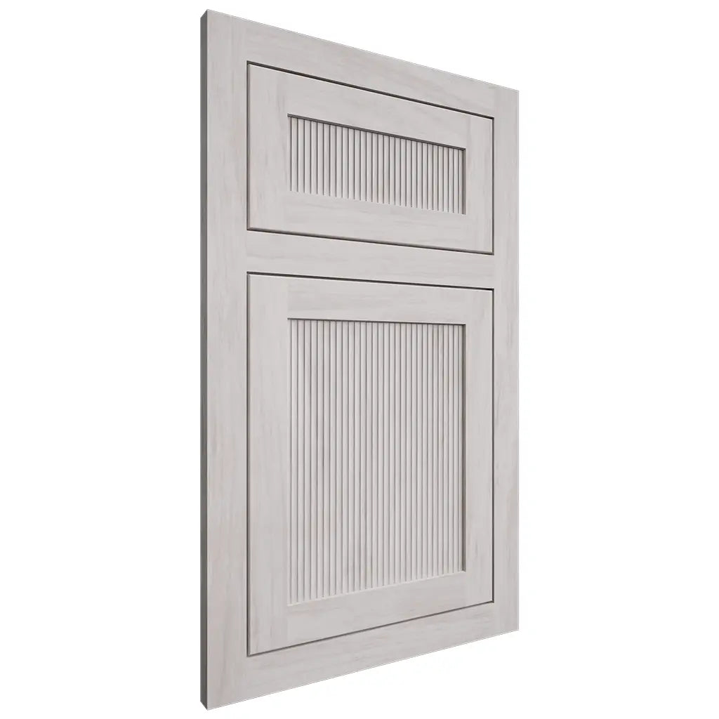 Shiloh Cabinetry Flush Inset Reeded Malibu Alder Plain Cut Cotton Door