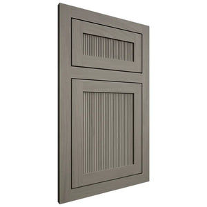 Shiloh Cabinetry Flush Inset Reeded Malibu Alder Plain Cut Thyme Door