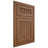 Shiloh Cabinetry Flush Inset Reeded Malibu Alder Plain Cut Walnut Door