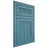 Shiloh Cabinetry Flush Inset Reeded Malibu Hickory Plain Cut Aqua Door
