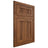 Shiloh Cabinetry Flush Inset Reeded Malibu Hickory Plain Cut Burnt Sugar Door