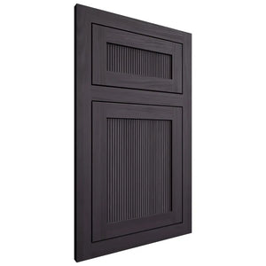 Shiloh Cabinetry Flush Inset Reeded Malibu Hickory Plain Cut Harbor Door