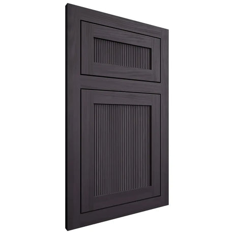 Shiloh Cabinetry Flush Inset Reeded Malibu Hickory Plain Cut Harbor Door