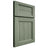 Shiloh Cabinetry Flush Inset Reeded Malibu Hickory Plain Cut Moss Door