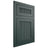 Shiloh Cabinetry Flush Inset Reeded Malibu Paintable Billiard Green Door