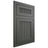 Shiloh Cabinetry Flush Inset Reeded Malibu Paintable Pewter Green Door