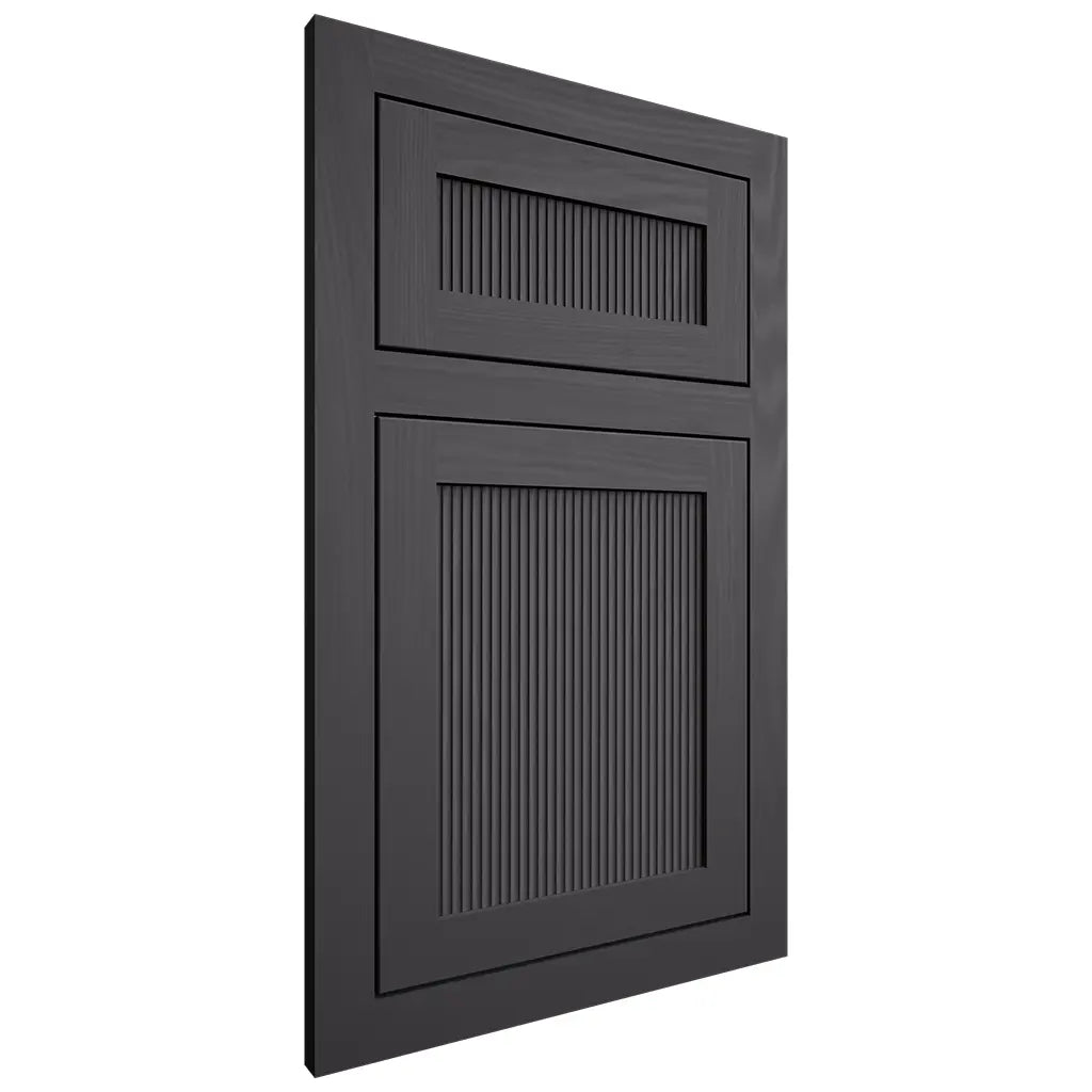 Shiloh Cabinetry Flush Inset Reeded Malibu Poplar Plain Cut Cadet Door