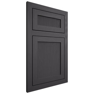 Shiloh Cabinetry Flush Inset Reeded Malibu Poplar Plain Cut Cadet Door