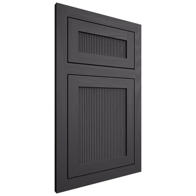 Shiloh Cabinetry Flush Inset Reeded Malibu Poplar Plain Cut Cadet Door