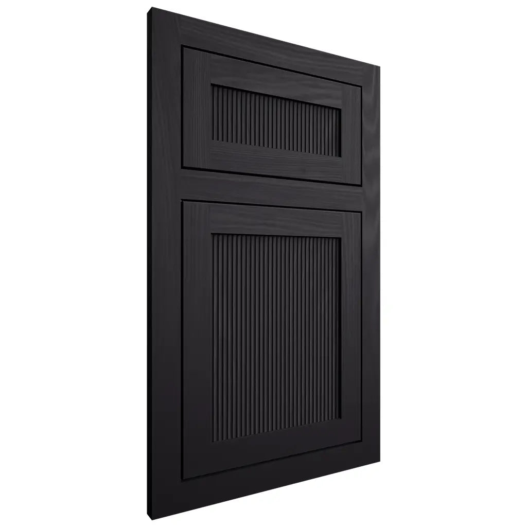 Shiloh Cabinetry Flush Inset Reeded Malibu Poplar Plain Cut Harbor Door