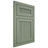 Shiloh Cabinetry Flush Inset Reeded Malibu Poplar Plain Cut Moss Door