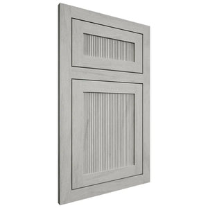 Shiloh Cabinetry Flush Inset Reeded Malibu Poplar Plain Cut Stratus Door