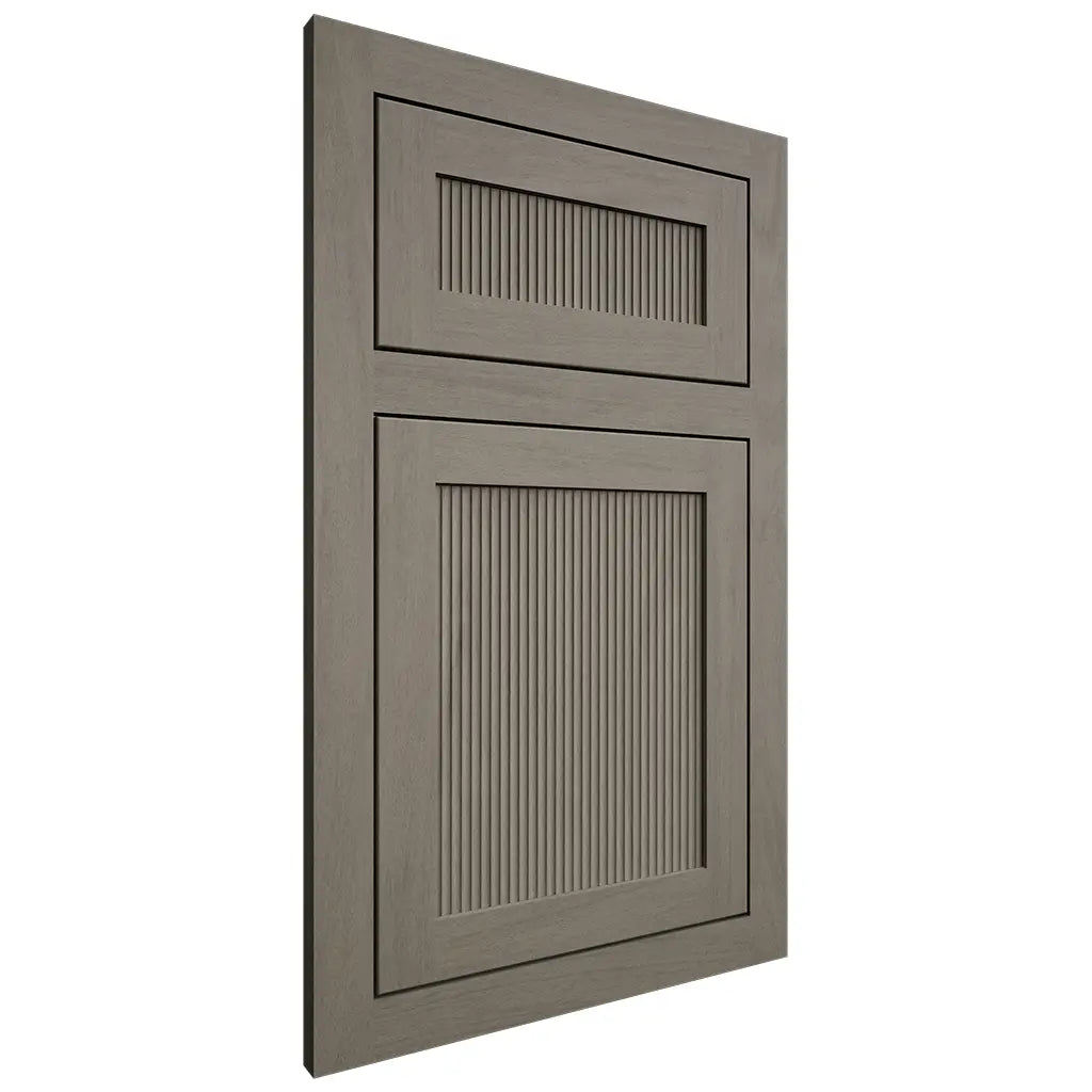 Shiloh Cabinetry Flush Inset Reeded Malibu Poplar Plain Cut Thyme Door