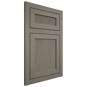 Shiloh Cabinetry Flush Inset Reeded Malibu Poplar Plain Cut Thyme Door