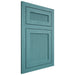 Shiloh Cabinetry Flush Inset Reeded Malibu Red Oak Plain Cut Aqua Door