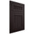 Shiloh Cabinetry Flush Inset Reeded Malibu Red Oak Plain Cut Espresso Door