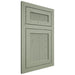 Shiloh Cabinetry Flush Inset Reeded Malibu Red Oak Plain Cut Moss Door