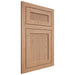Shiloh Cabinetry Flush Inset Reeded Malibu Red Oak Plain Cut Natural Door