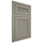 Shiloh Cabinetry Flush Inset Reeded Malibu Red Oak Plain Cut Thyme Door