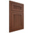 Shiloh Cabinetry Flush Inset Reeded Malibu Walnut Plain Cut Rye Door