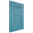 Shiloh Cabinetry Flush Inset Reeded Malibu White Oak Plain Cut Aqua Door