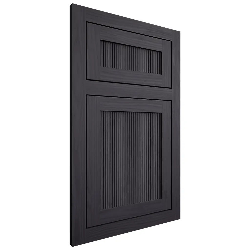 Shiloh Cabinetry Flush Inset Reeded Malibu White Oak Plain Cut Harbor Door