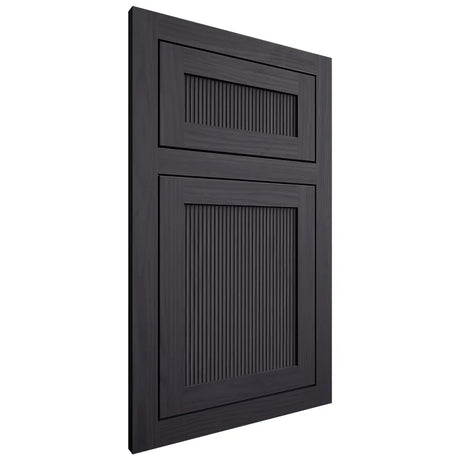 Shiloh Cabinetry Flush Inset Reeded Malibu White Oak Plain Cut Harbor Door