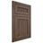 Shiloh Cabinetry Flush Inset Reeded Malibu White Oak Plain Cut Mineral Door