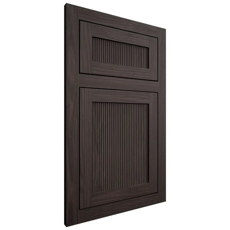 Shiloh Cabinetry Flush Inset Reeded Malibu White Oak Plain Cut Morel Door